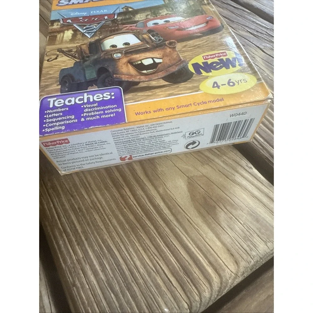Fisher Price Smart Cycle Cartridge Disney Pixar Cars 2 New 2010 Learning Arcade